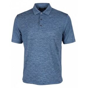 FootJoy FJ Men's Blue Heathered Golf Polo Shirt Performance Stretch XL